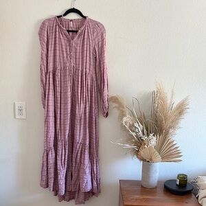 Free People Mauve Textured Dress
